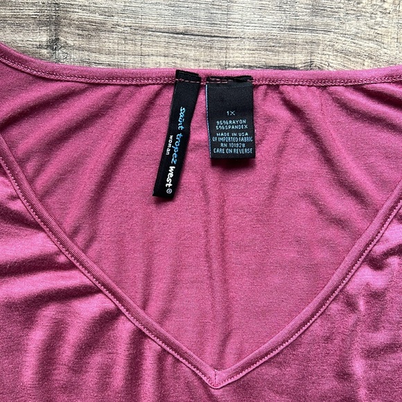 Saint Tropez West Woman maroon Butterfly shaped blouse - Picture 3 of 9